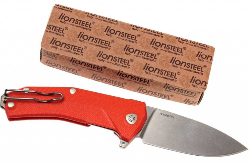 Складной нож Lion Steel KUR OR G10 Orange Flipper фото 8