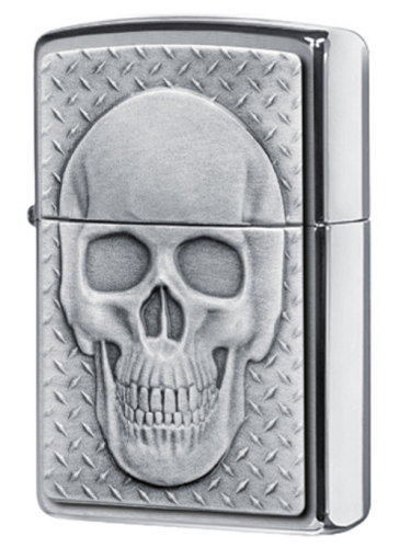 499 ZIPPO ZIPPO Skull Designпокрытием Brushed Chrome 499 ZIPPO ZIPPO Skull Designпокрытием Brushed Chrome