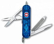 Мультитул для велосипеда Victorinox Нож перочинныйSignature Lite Sapphire 0.6226.T2 58мм 7 функций полупрозрачный синий